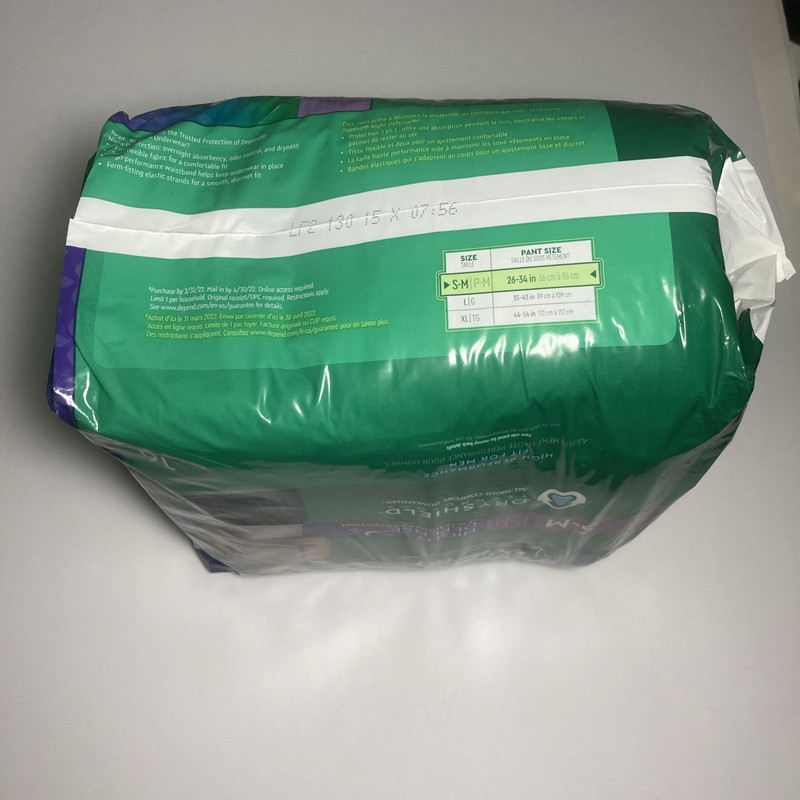 Depend Men Night Defense Incontinence Underwear 16 Count Overnight S-M