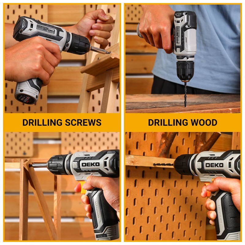 Cordless Drill: DEKO PRO 12V Power Battery Drill Set with