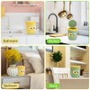 IBEQUEM Table Rubbish Bin with Lid, Cute Small Bin with
