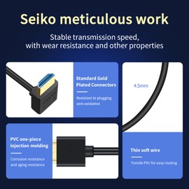 Eonvic HDMI to HDMI Cable 8K 3D 1080P HD HDMI 2.1 Cable with Ethernet HDMI Male to Male Cable for Sony a7siii, Atomos Ninja, Shinobi Monitor, BMPCC4k