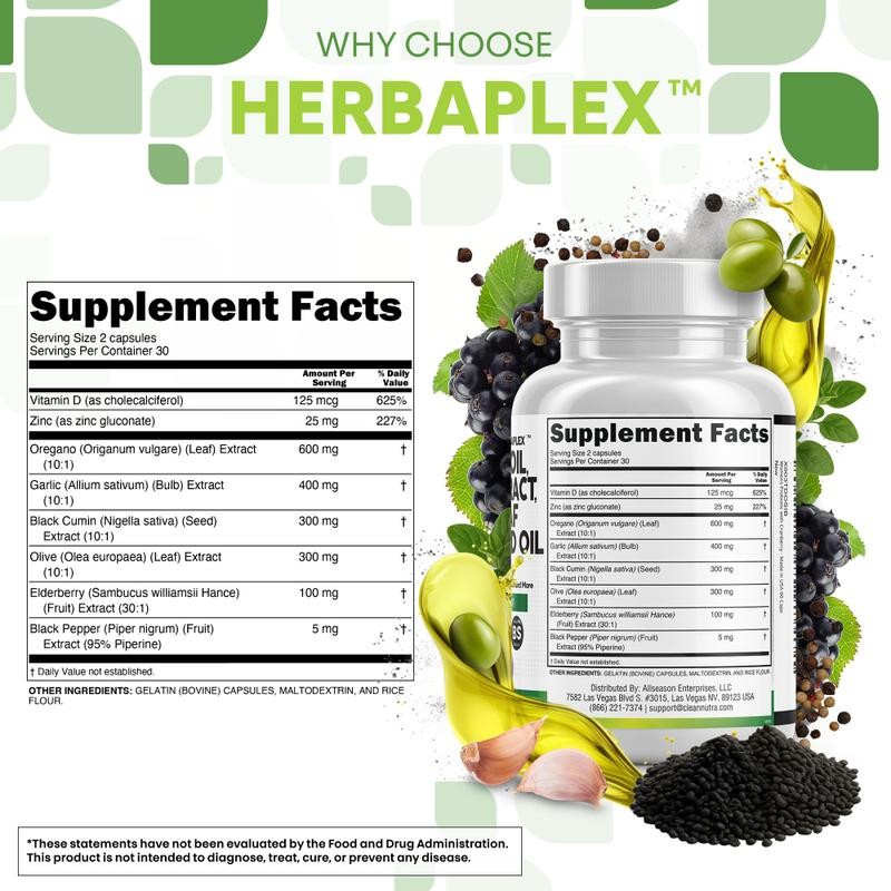 Herba Plex | Oil of Oregano, Garlic Extract, Olive Leaf