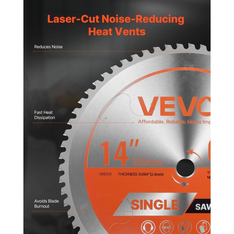 Circular Saw Blade 14 Inch 66 Teeth Metal Cutting Single