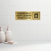 Please Help Keep Laundry Room Clean Sign, Engraved, 2x6 Inches,