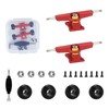 DisplayMore 19PCS Fingerboard Skateboard Bearing Wheels Tool Set, 30mm Red