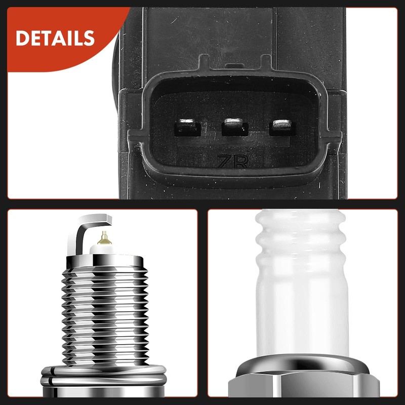 A-Premium Set of 6 Ignition Coil Pack and Iridium Spark