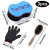 ARJDXDP Pack of 3 Hair Brush Sponge Afro Curl Sponge