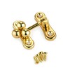 Highpoint Small Box Ball Clasp Brass 1-1/4" X 1-1/4"