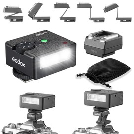 GODOX IM30 Mini Flash with FS-R Riser GN15 S1/S2 - Camera Flash GN 15, 7 Power Levels, IM30 Mini Manual Flash for Sony zv1/Sony zve10/Ricoh gr3/Fuji f1-230/Canon 6500K±200K/3.6S Recycle