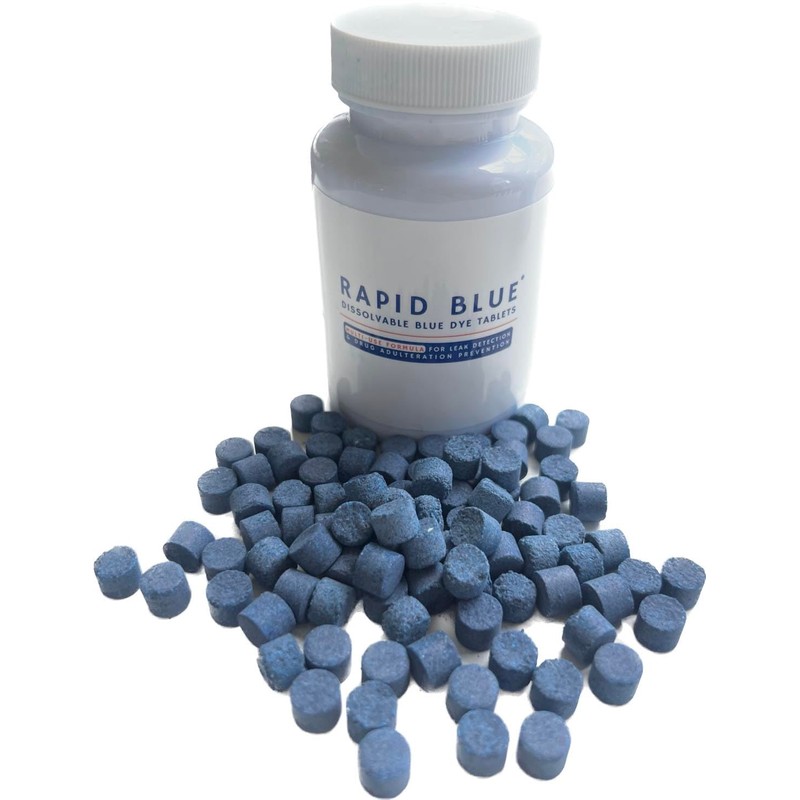 Rapid Blue Dissolvable Blue Dye Tablets for Toilet Leak Detection
