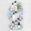 Orimade Corner Shower Caddy Stainless Steel 3 Pack No Drilling,Bathroom
