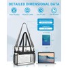 Paxiland Clear Bag for Stadium Events 12x6x12, Clear Tote Bag