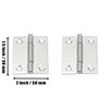 Mcredy Hinges Jewelry Box Hinges 2-inch Silver Stainless Steel Pack