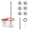 Spin Mop and Bucket with Wringer Set,for Floor Cleaning,with Floor