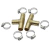 2 Pcs Brass Hose Barb Tee Fitting,T Barbed Hose Fittings,