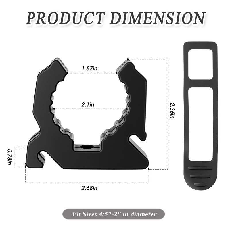 Boat Hook Holder Marine Clamps 2-Pack – Universal Quick Release