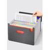 Vanulee 25 Pockets File Organiser Box File Folder,Document Organiser Concertina