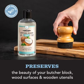 CLARK'S Cutting Board Oil - Food Grade Mineral Oil for Cutting Board - Coconut Extract