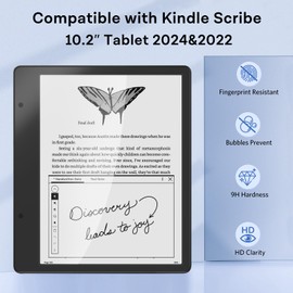 CoBak Paper Feel Writing Screen Protector for 10.2" Tablet Kindle Scribe, Boox Note Air 3, TouchPad D10 - Anti-Glare HD Clarity 9H Tempered Glass - 2 Pack