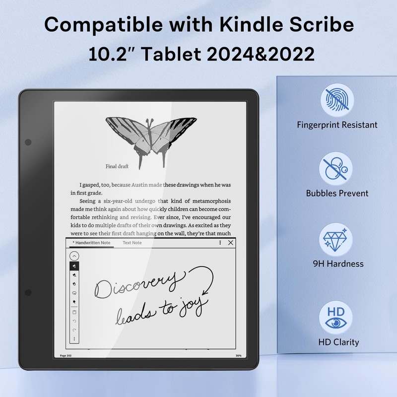 CoBak Paper Feel Writing Screen Protector for 10.2" Tablet Kindle