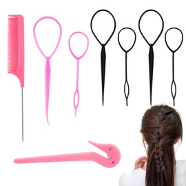 8 Pieces Hair Styling Set for Women and Girls, Hair Braiding Tool, Hairstyle Aid for Creative Hairstyles, Suitable for All Hair Types