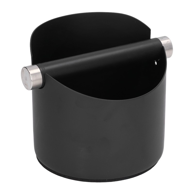 Coffee Grounds Bucket Stainless Steel Rubber Coffee Dump Bin for