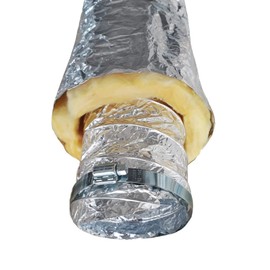 12" Inch Flexible Aluminum Ducting Hose Insulated R-4.2 Air Duct Pipe for for Heavy Duty HVAC & Exhaust Ductwork Insulation - 25' Feet Long - In Accordance with UL 181