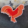 Moonlight Jade STKR049 Roosters Lover | Psychedelic Rooster Red Yellow