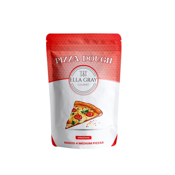 Ella Gray Gourmet Original Pizza Dough Mix - Makes a double batch of 4 Medium Pizzas. Just add yeast, water and bake. Cook on pizza stone kit or in oven. Easy to make and kids will love it.
