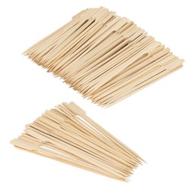 JOIKIT 300 Pcs 21cm Bamboo Paddle Skewers, 8 Inch Wooden Sticks Paddle, Natural Bamboo Barbecue Skewers for BBQ Grill, Vegetables, Meat, Fruits