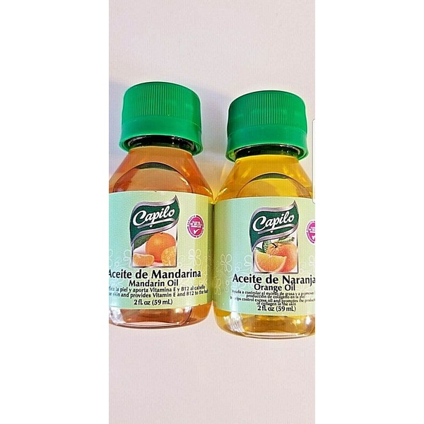 Orange Oil 2 Oz. Aceite De Naranja & Mandarin Oil Aceite De Mandarina 2 Oz (2 P)
