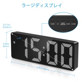 Digital LED Clock, Alarm Clock, Table Clock, Temperature Display, Calendar Display, Brightness Adjustable, Large Screen, Alarm Function, Voice Control, Snooze Function, Waterproof, Loud Volume, USB
