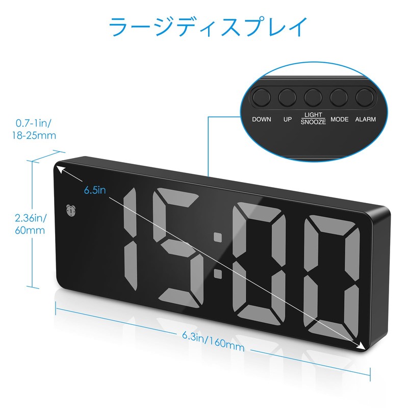 Digital LED Clock, Alarm Clock, Table Clock, Temperature Display, Calendar