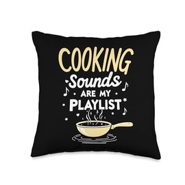 Culinary ASMR Kitchen Sounds Cooking Ambiance Relaxation Throw Pillow