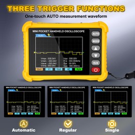 Oscilloscope AP-250K - 2.8 Inch TFT Handheld Digital Oscilloscope Portable Oscilloscope for the Automotive Industry, 2.5 MS/s High Sampling Rate, 250 kHz Bandwidth, Trigger Function Auto/Nomal/Single