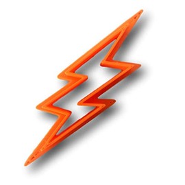 Lighting Bolt Cookie Cutter, Plastic, Mixed, 3"