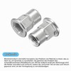 sourcing map M6 Blind Rivet Nuts 60 Pieces Half Hex