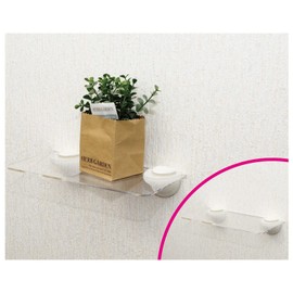 High Logic 58571 Wall Storage Clear Acrylic Board Shelf Shelf 9.8 inches (250 mm)