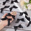 MAYJOYDIY 50 PCS Black Satin Ribbon Bows 2.2 Inch Self
