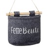 Felt Storage Bag Set of 4 | Hanging Basket, Grey,