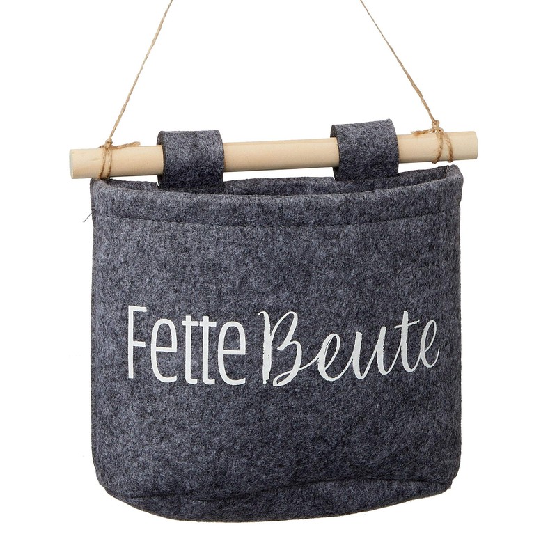 Felt Storage Bag Set of 4 | Hanging Basket, Grey,
