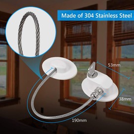 eSynic Fridge Locks Popular 2Pcs Fridge Locks Refrigerator Locks Children Safety Fridge Restrictor No Drilll Freezer Locks Cupboard Cabinet Locks With Keys for Children Baby Safety -White