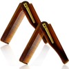 Men's Handmade Folding Pocket Comb, 6.69-Inch Amber Finish, Fine Tooth
