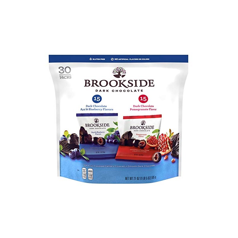 2 Set - Product of Brookside Dark Chocolate Variety Pack,