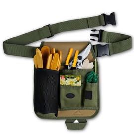 GWAWG Garden Tool Belt Small Bag Pouch Adjustable Waist Belt Pouch for Carpenters,Gardeners, Builders and Joiners