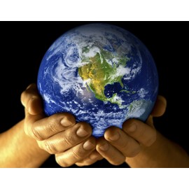 10046 3D Lenticular Postcard / Hologram Postcard Climate Protection The Planet Earth is in our hands