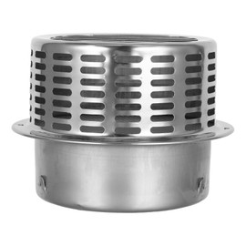 DOITOOL Stainless Steel Range Hood Vent Cover Outdoor Wall Exhaust Cap with Rain Protection Ideal for Kitchen and Dryer Ventilation Silver 150mm