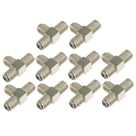 OSALADI 10pcs Female Splitter Connector Way Antenna Cable Adapter for Tv Video VCR Easy Install for Dual Tv Setup for Enhanced Signal Reception