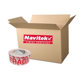 Cinta Empaque - Fragil Adhesiva 48x150 -Super Fijación - Visible- Masking - Frágil - material delicado