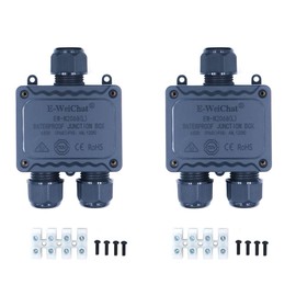 ZONADAH Pack of 2 3-Way Y-Type IP68 Waterproof Electric Cable Wire Connector Junction Box 450V 41A 4M Depth 10-14mm Outdoor Garden Lighting Wiring