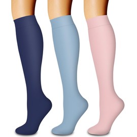 Laite Hebe 3 Pack Medical Compression Sock-Compression Sock For Women and Men Circulation -Best for Running,Nursing,Athletic Sports